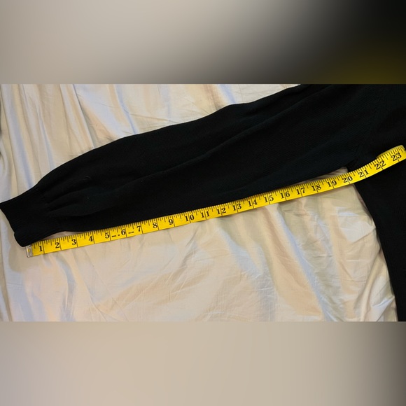 Paraphrase Black and Gray Full Zip Sweater with Knit Design - Picture 5 of 6